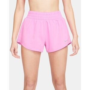 Nike One‎ Women's Dri-FIT Mid-Rise 3" Brief-Lined Shorts Pink Size Small NWT